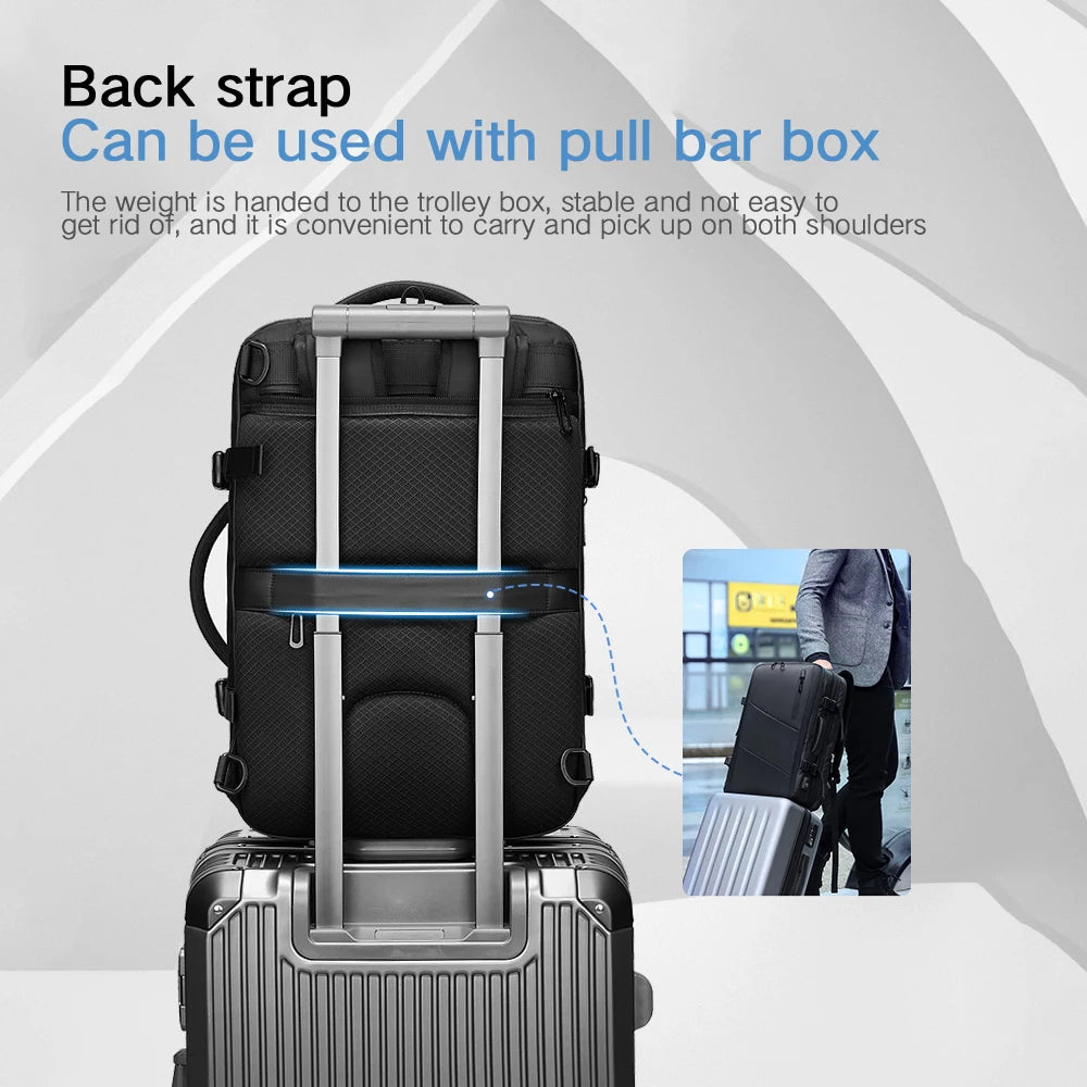 Compact carry-on backpack with vacuum compression